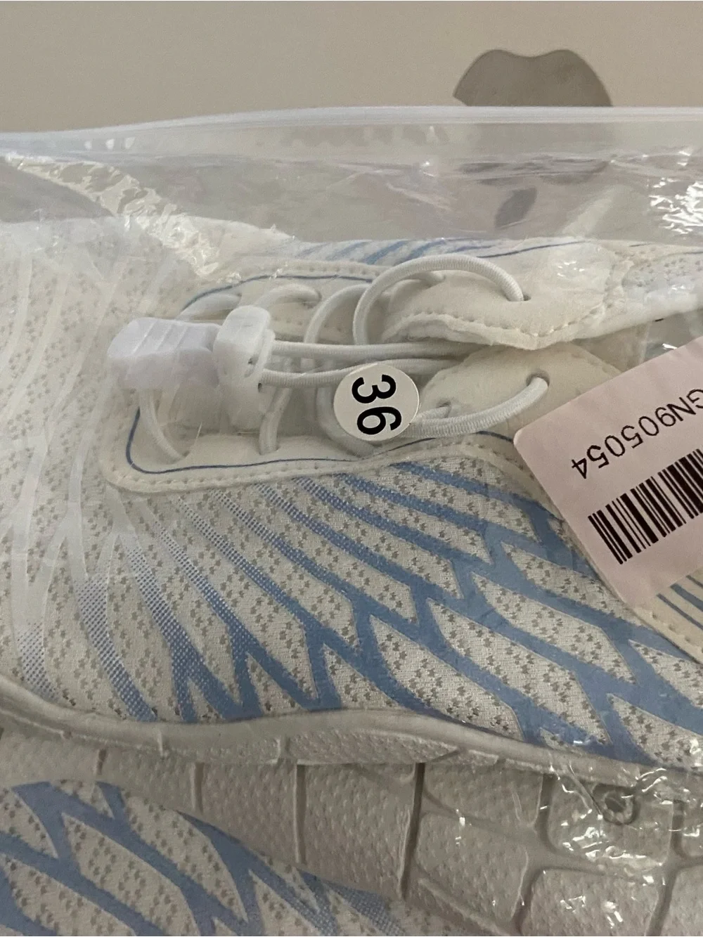 Hike footwear Women’s Lightweight White & Light Blue Slip-On walking or swim